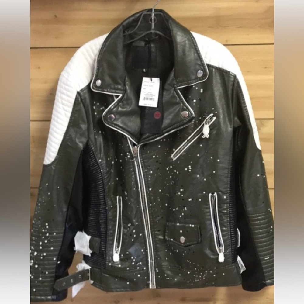 Smoke Rise Men's Vegan Leather Biker Jacket